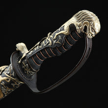 Hand-Forged Pattern Steel Sword  "Fire Dragon" | Traditional Chinese Style | Two Versions | Gift for All Occasions