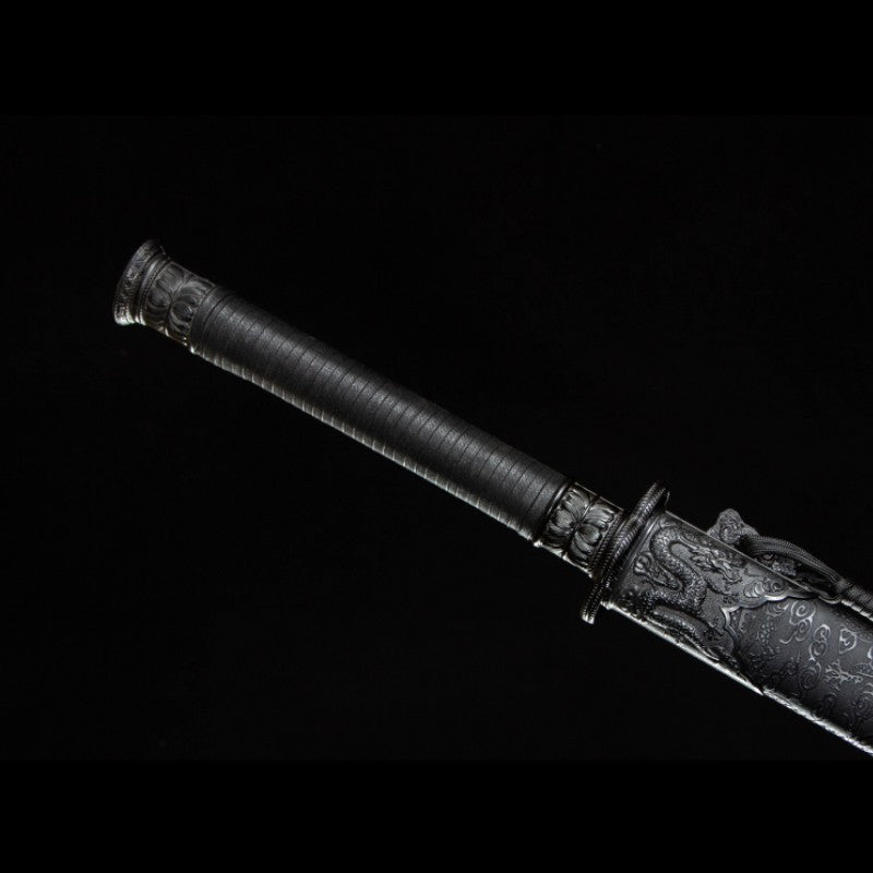 Hand-Forged High-Manganese Steel Tang Dynasty Horizontal Saber  "Fire Dragon" | Chinese Style | Two Packaging Options | Personal Gift for All Occasions