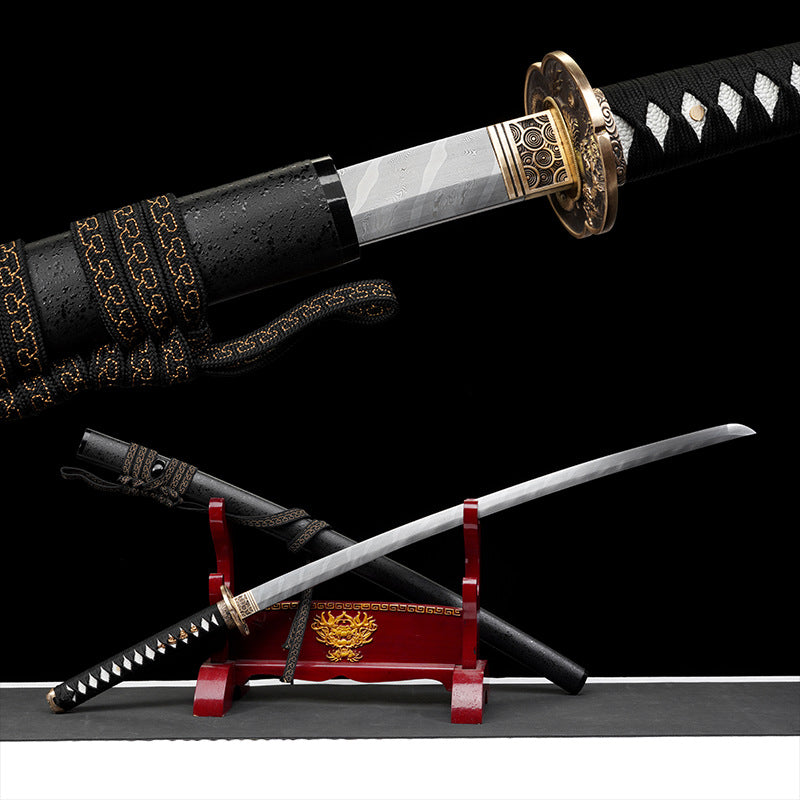 Japanese Hand-Painted Folding Knife ("Shimo" Ink-Etch Edition)  Patented Design | Customizable Gift Knife
