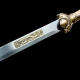 Hand-Forged High-Manganese Steel Longquan Sword  