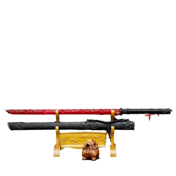 Hand-Forged High-Manganese Steel Tang Dynasty Horizontal Saber  "Fire Dragon" | Chinese Style | Two Packaging Options | Personal Gift for All Occasions