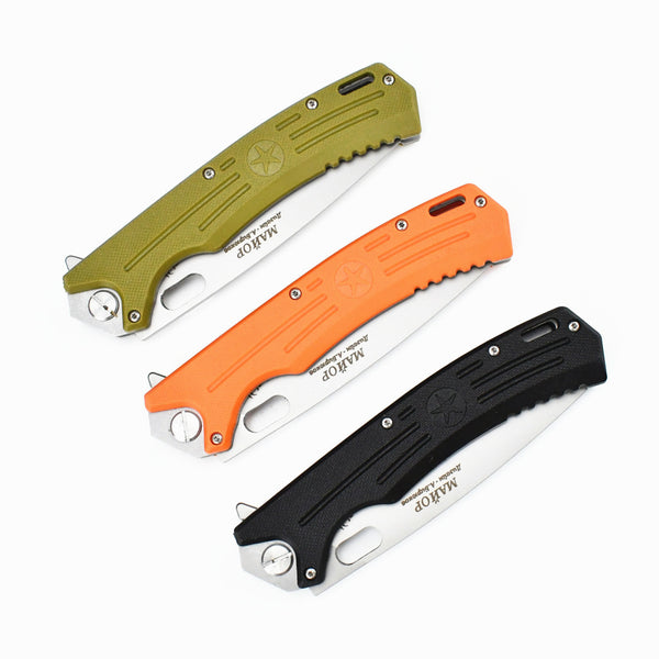 Nylon-Handled Folding Knife  9.5cm Blade | 60° Tip | Five-Star Brand | 108cm Handle | Box Packaging