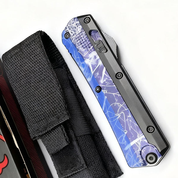 Zinc Alloy Handle Folding Knife  9.5cm Blade | 60° Tip | 108cm Handle | Color Box Packaging