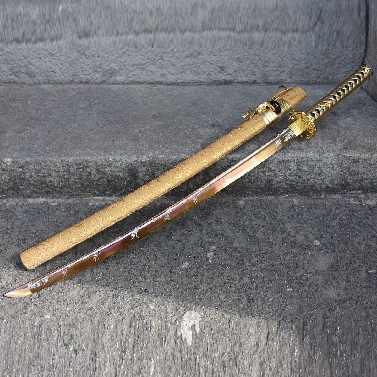 Hand-Forged Carbon Steel Gilded Sword  "Fire Dragon" | Gift for Father's Day, Teacher's Day, Housewarming & Souvenir