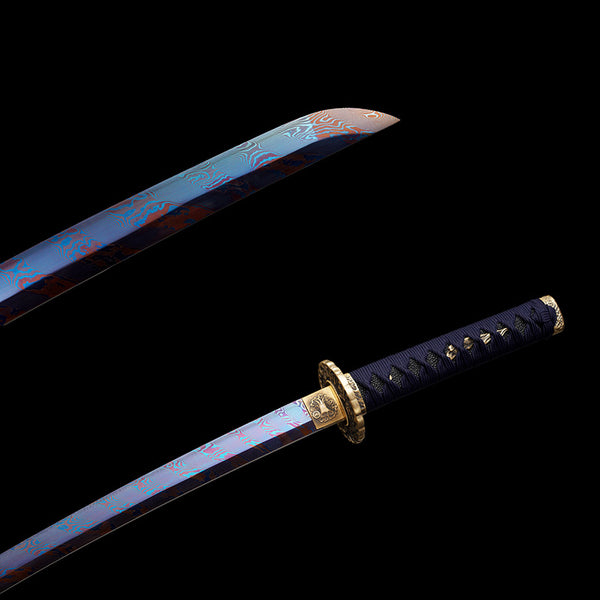 Japanese Hand-Painted Folding Knife ("Lanying" Blue Eagle Edition)  Patented Design | Customizable Gift Knife