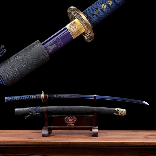 Japanese Hand-Painted Folding Knife ("Mingmo" Dark Demon Samurai Edition)  Patented Design | Customizable Gift Knife