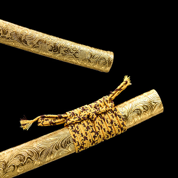 Japanese Hand-Painted Folding Knife ("Golden Warrior" Edition)  Patented Design | Customizable Gift Knife