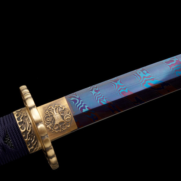 Japanese Hand-Painted Folding Knife ("Lanying" Blue Eagle Edition)  Patented Design | Customizable Gift Knife