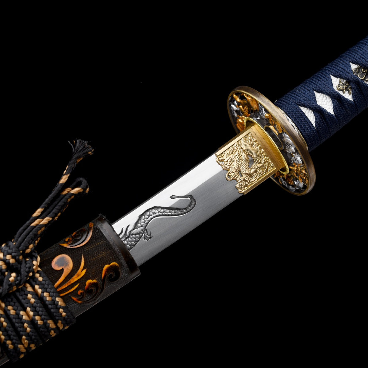 Japanese Hand-Painted Folding Knife ("Kuanglong" Fierce Dragon Edition)  Patented Design | Customizable Gift Knife