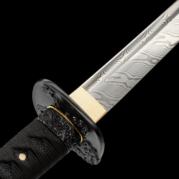 Japanese Hand-Painted Folding Knife (Black Edition)  Patented Design | Customizable Gift Knife