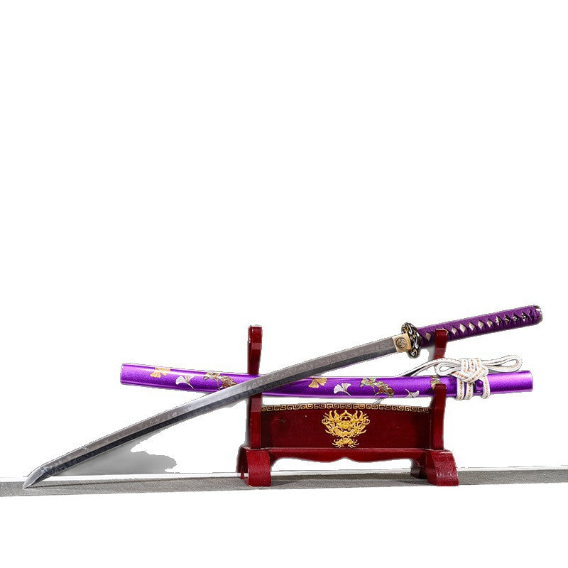 Japanese Hand-Painted Folding Knife ("Purple Butterfly" Edition)  Customizable Personal Gift
