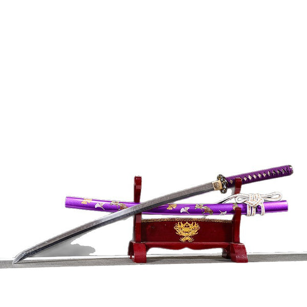 Japanese Hand-Painted Folding Knife ("Purple Butterfly" Edition)  Customizable Personal Gift