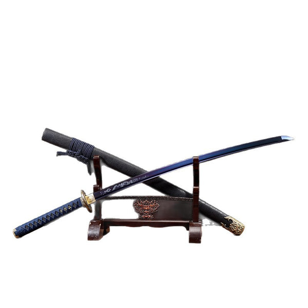 Japanese Hand-Painted Folding Knife ("Mingmo" Dark Demon Samurai Edition)  Patented Design | Customizable Gift Knife