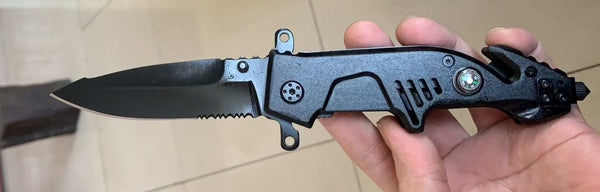 EDC Aluminum Alloy Outdoor Folding Knife  9cm Blade | 60° Tip | 108cm Handle | White Box Packaging