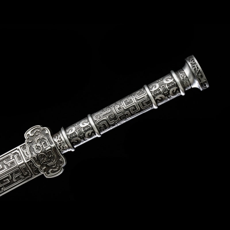 Hand-Forged Pattern Steel Four-Sided Han Sword  "Fire Dragon" | Chinese Style | Two Packaging Options | Personal Gift for All Occasions & Relationships
