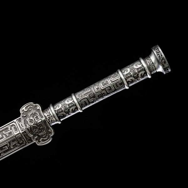 Hand-Forged Pattern Steel Four-Sided Han Sword  "Fire Dragon" | Chinese Style | Two Packaging Options | Personal Gift for All Occasions & Relationships
