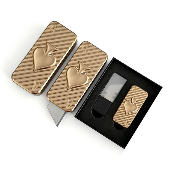 Carbon Steel Fidget Toy  1cm Blade | 60° Tip | Aluminum Alloy Handle | 5cm Length | Box Packaging