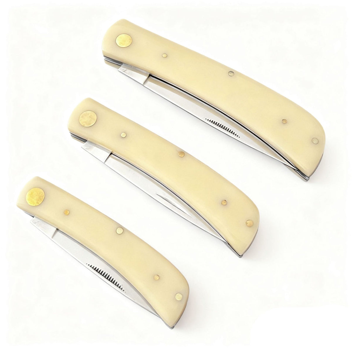 440C Stainless Steel Folding Knife  Acrylic Handle | 7cm Blade | 60° Tip | 80cm Length | Resealable Bag Packaging