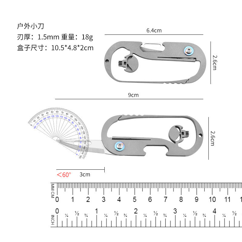 Premium Multifunctional Folding Knife  2.8cm Blade | Stainless Steel | Compact Design | Gift Box Packaging