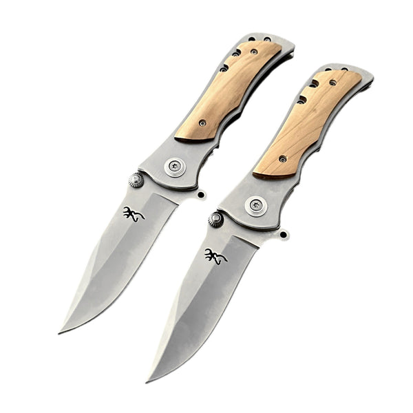 Stainless Steel Outdoor Knife  9.5cm Blade | 60° Tip | 108cm Handle | Color Box Packaging