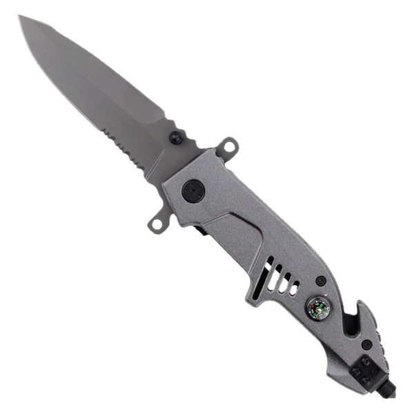 EDC Aluminum Alloy Outdoor Folding Knife  9cm Blade | 60° Tip | 108cm Handle | White Box Packaging