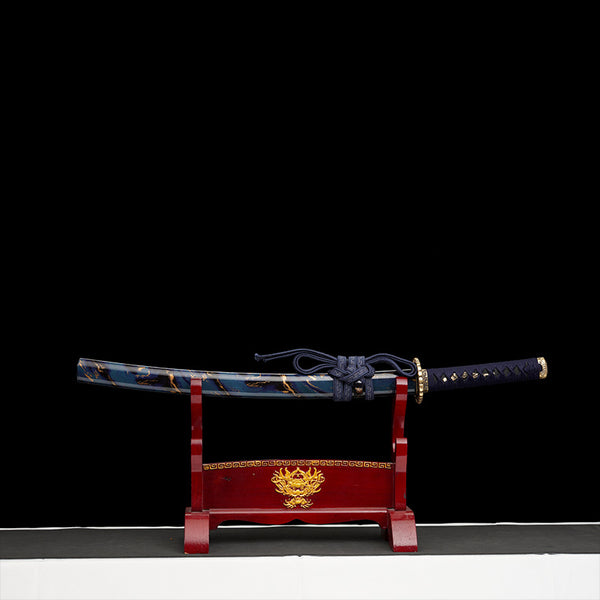 Japanese Hand-Painted Folding Knife ("Lanying" Blue Eagle Edition)  Patented Design | Customizable Gift Knife