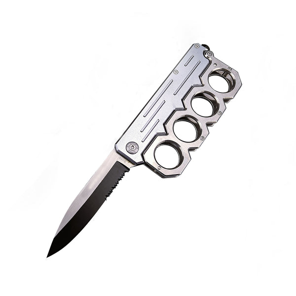 New Mecha-Style Knuckle Guard Folding Tool – High Hardness Stainless Steel, Multi-Function Outdoor Gear (Unsharpened)