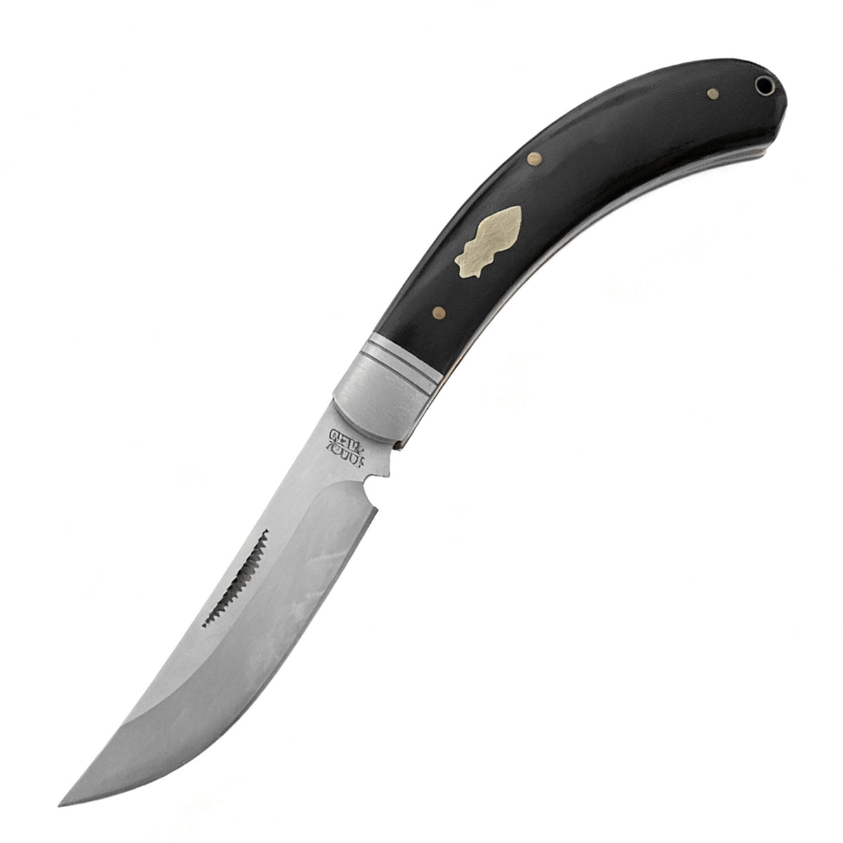 440C Stainless Steel Folding Knife  8cm Blade | 60° Tip | Wood Handle | 100cm Length | White Box Packaging