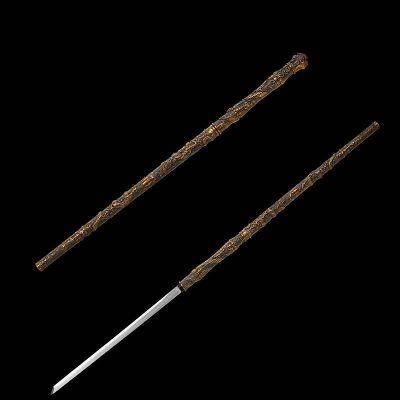 Handcrafted Walking Stick Dragon Cane (Bronze / Gray)  Patented Design | Collectible Personal Gift