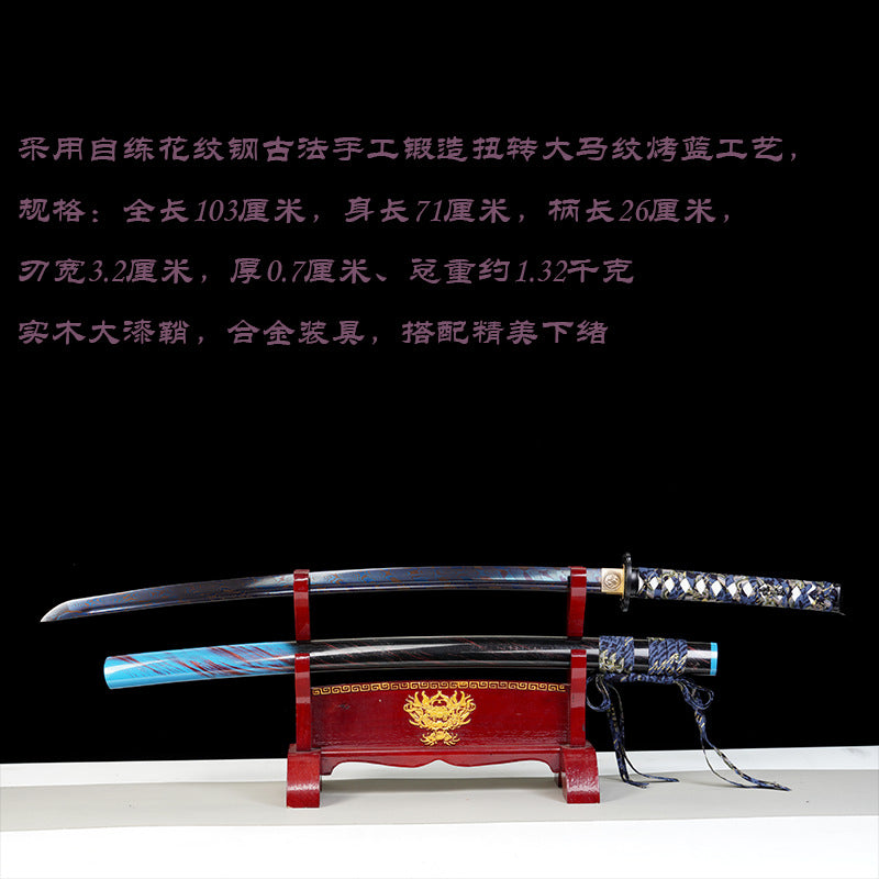 Japanese Hand-Painted Folding Knife  4-Color Series (Red Butterfly / Blue Shadow / Golden Cicada / Rainbow River)  Patented Design | Customizable Gift Knife