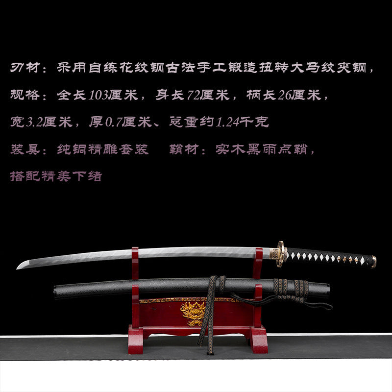 Japanese Hand-Painted Folding Knife ("Shimo" Ink-Etch Edition)  Patented Design | Customizable Gift Knife