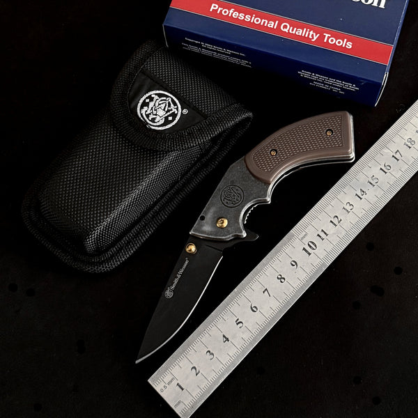 ABS-Handled Folding Knife  7cm Steel Blade | 60° Tip | 90cm Handle | Color Box Packaging