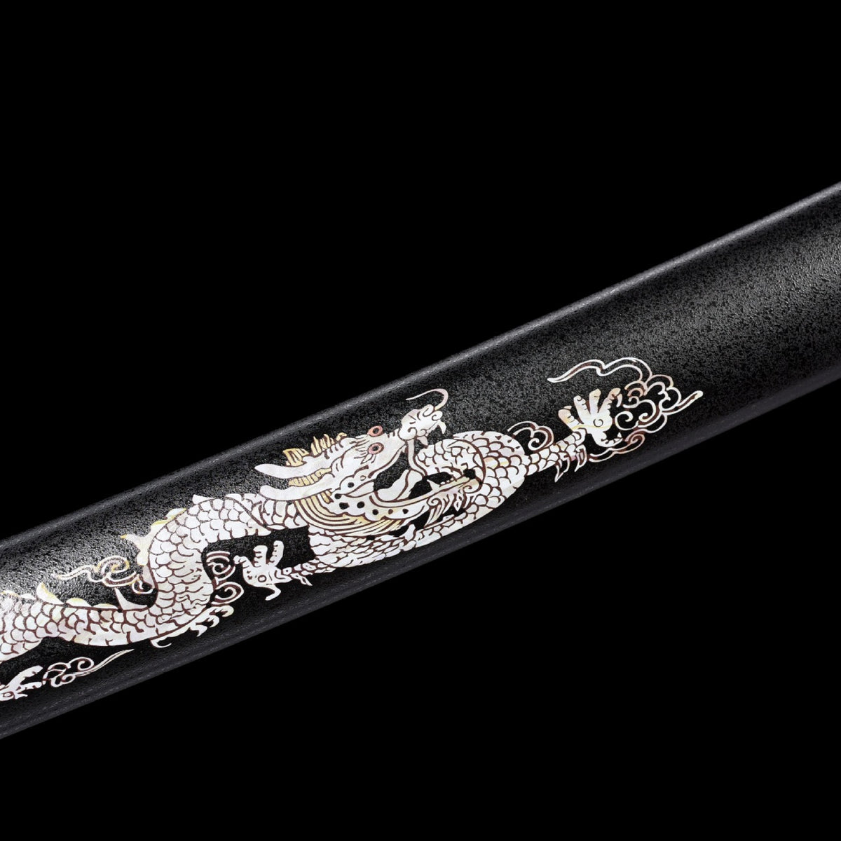 Japanese Hand-Painted Folding Knife ("White Dragon Samurai" Edition)  Patented Design | Customizable Gift Knife