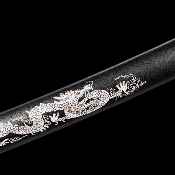 Japanese Hand-Painted Folding Knife ("White Dragon Samurai" Edition)  Patented Design | Customizable Gift Knife