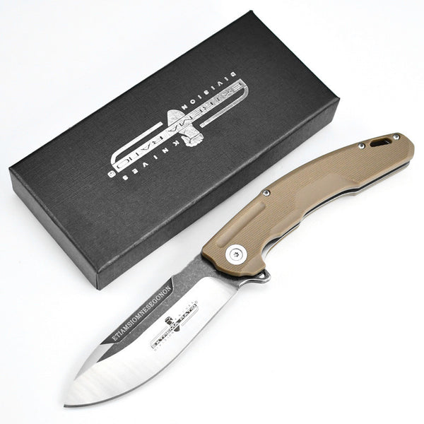 Nylon-Handled Folding Knife  9.5cm ABS Blade | 60° Tip | 106cm Handle | Box Packaging