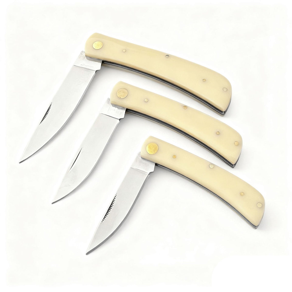 440C Stainless Steel Folding Knife  Acrylic Handle | 7cm Blade | 60° Tip | 80cm Length | Resealable Bag Packaging